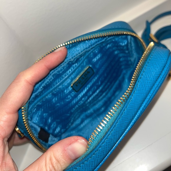 Cerulean / Turquoise blue PRADA mini crossbody - Picture 8 of 13